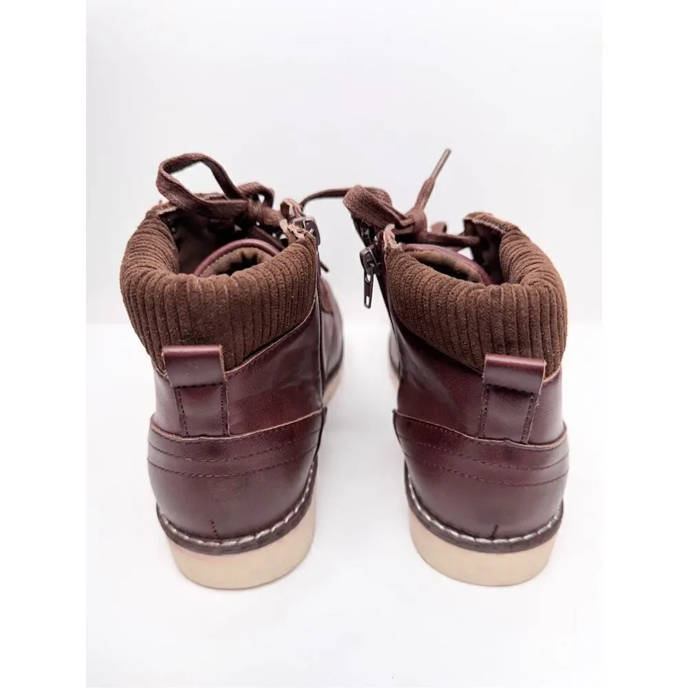 Steve Madden Youth Boots Boy B-Everett‎ Size 5 Brown Lace Up Shoes